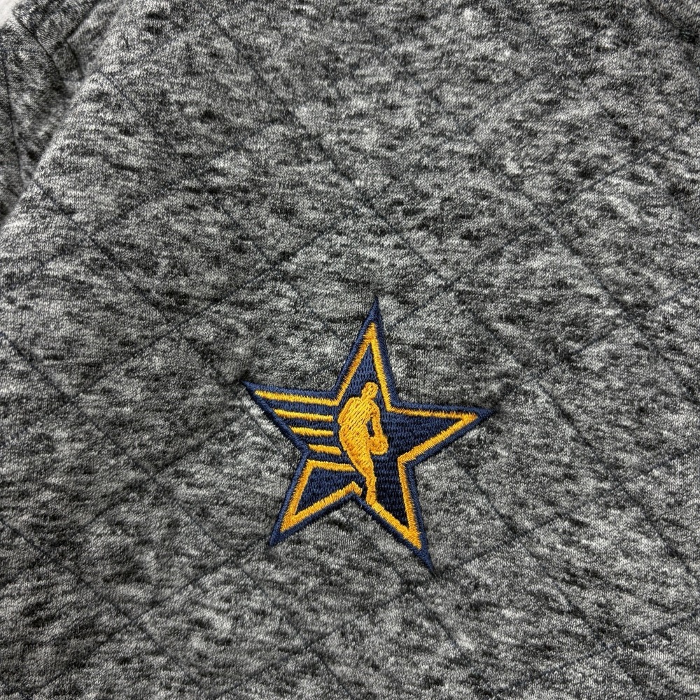 Faherty Epic Quilted Fleece Pullover Mens Large Gray 1/4 Snap T Jacket NBA Logo‎ - Picture 3 of 10